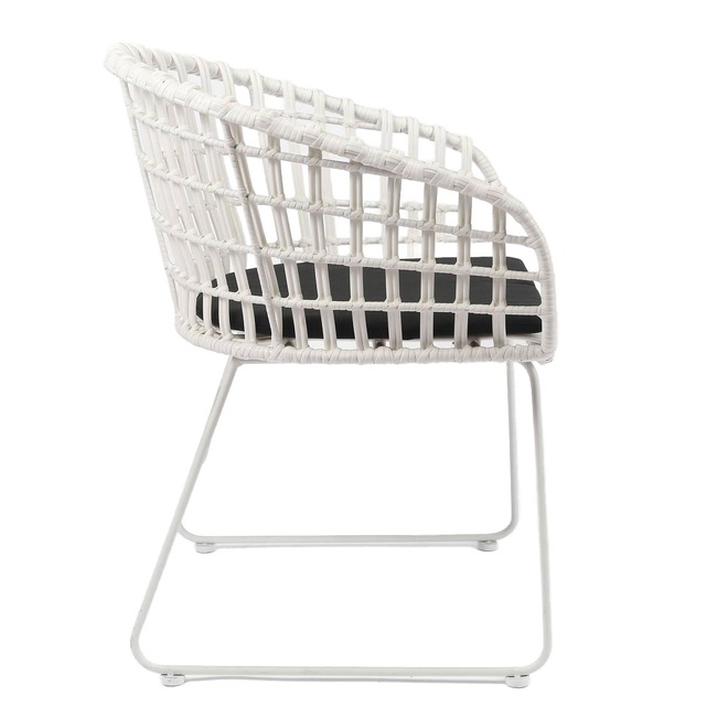 Стул Амароне белый, подушка черная