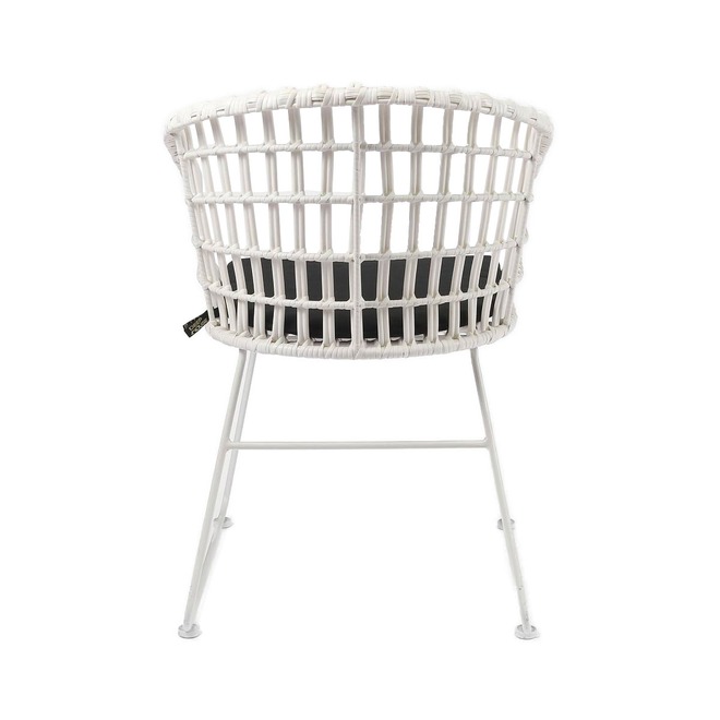 Стул Амароне белый, подушка черная